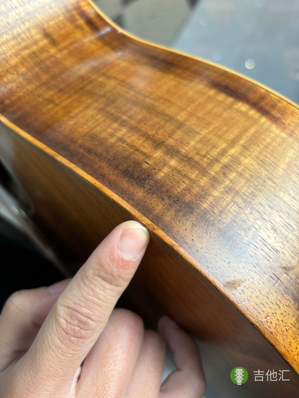 泰勒GS mini KOA 包边磕碰实拍图2