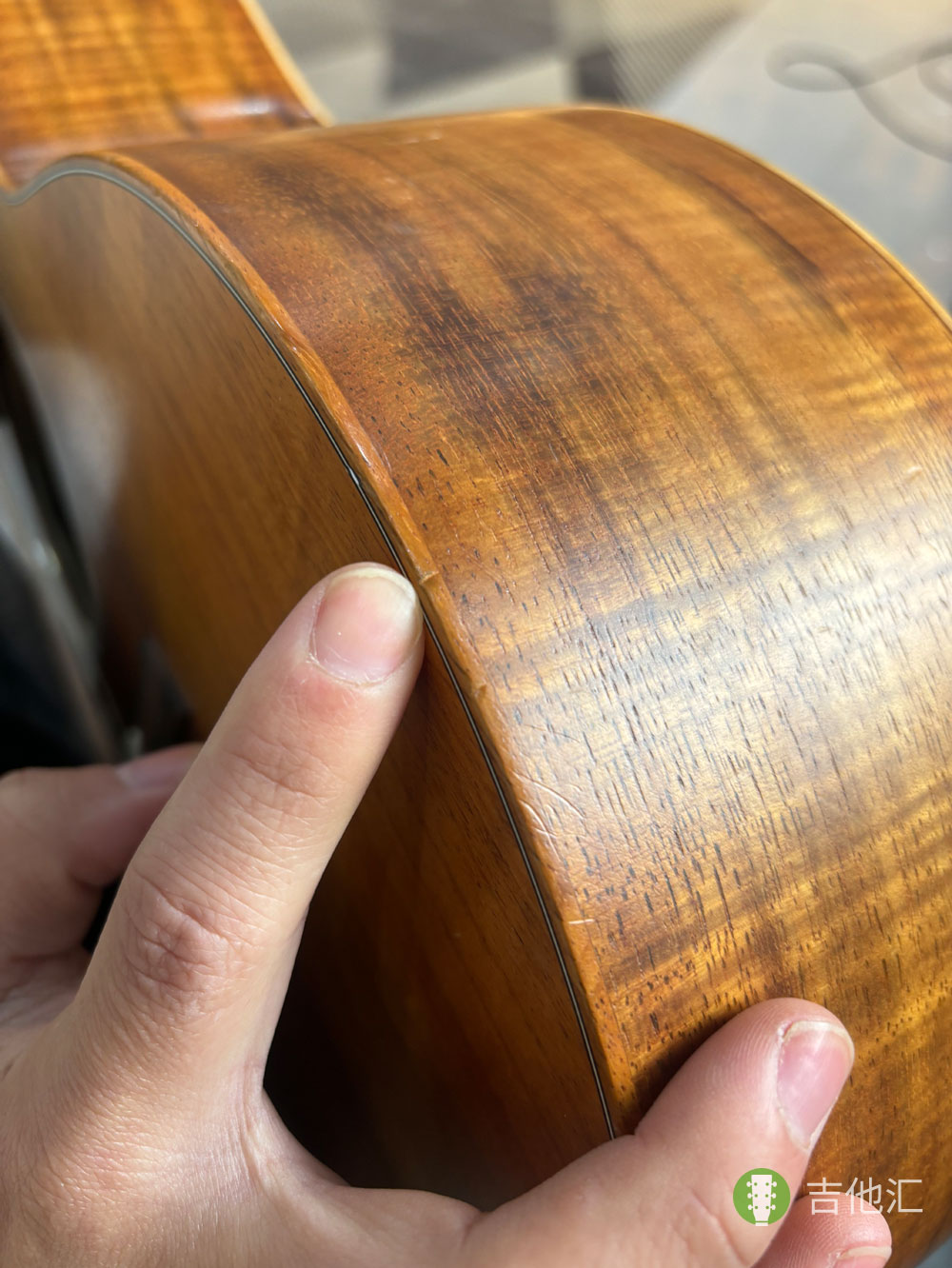 泰勒GS mini KOA 包边磕碰实拍图3