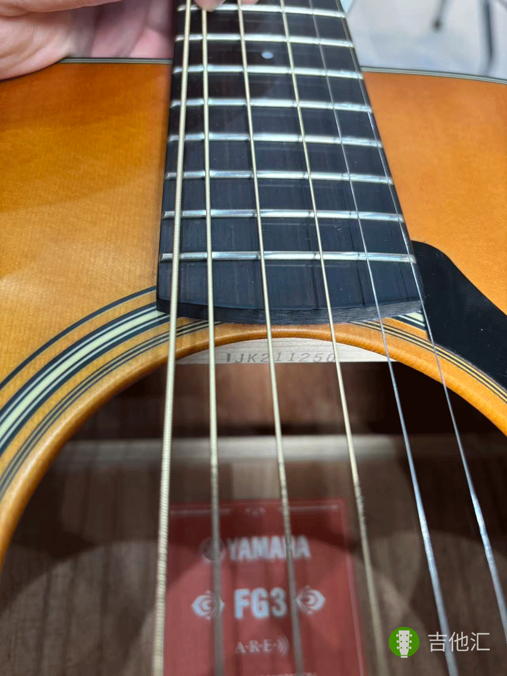 雅马哈FG3 音孔编码实拍图