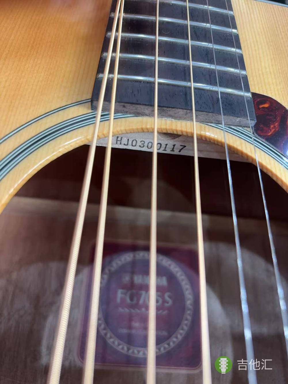 雅马哈FG705S 音孔编码实拍图